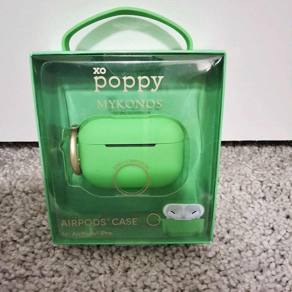 AirPods Pro Case XO Poppy Soft & Smooth Wireless Charging Green Case Brand New